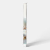 Coastal Seagulls Watercolor Seascape Samsung Galaxy Hülle (Linke Seite)