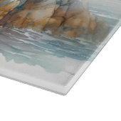 Coastal Seagulls Watercolor Seascape Schneidebrett (Ecke)