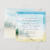Coastal Seascape Rustic Watercolor Einladung (Vorne/Hinten)