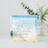Coastal Seascape Rustic Watercolor Einladung (Stehend Vorderseite)