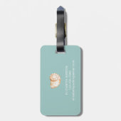 Coastal Seashell Beach Custom Elegant Travel Gepäckanhänger (Rückseite vertikal)