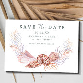 Coastal Seashell Beach Hochzeit Save the Date
