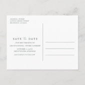 Coastal Seashell Beach Wedding Save the Date Ankündigungspostkarte (Rückseite)