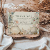 Coastal Seashell Botanical Wedding Dankeskarte