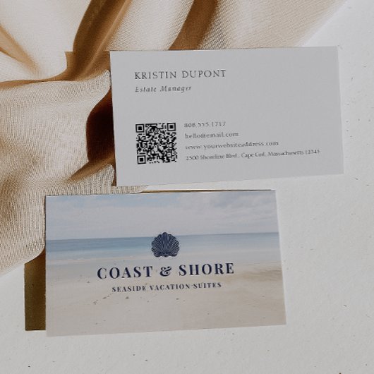Coastal Seashell Brand Logo Visitenkarte
