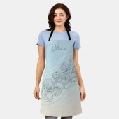 Coastal Seashell Line Art Schürze (Getragen)
