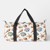Coastal Seashell Monogram Gym & Travel Bag Duffle Bag (Vorderseite)