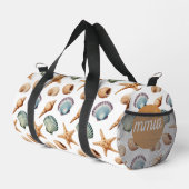 Coastal Seashell Monogram Gym & Travel Bag Duffle Bag (Rechte Ecke)