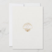 Coastal Seashell Monogram Nautical Striped Wedding Einladung (Rückseite)