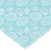 Coastal Seashell Muster Blau Kurzer Tischläufer (Ecke)