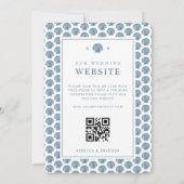 Coastal Seashell Muster Monogram QR Code Wedding Einladung (Rückseite)