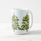 Coastal Seashell Weihnachtsbaum Kaffeetasse (VorderseiteRechts)