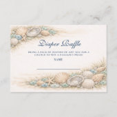 Coastal Seashell Wreath Diapper Raffle Begleitkarte (Vorderseite)