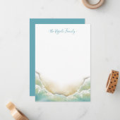 Coastal Seashore Wedding danke Ihnen Karten (Vorderseite/Rückseite Beispiel)