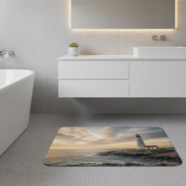 Coastal Serenity Lighthouse Bath Mat Badematte