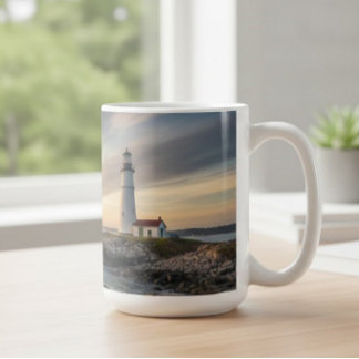 Coastal Serenity Lighthouse Wrap Mug (15oz) Kaffeetasse