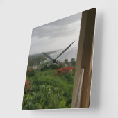 Coastal Serenity Quadratische Wanduhr (Winkel)