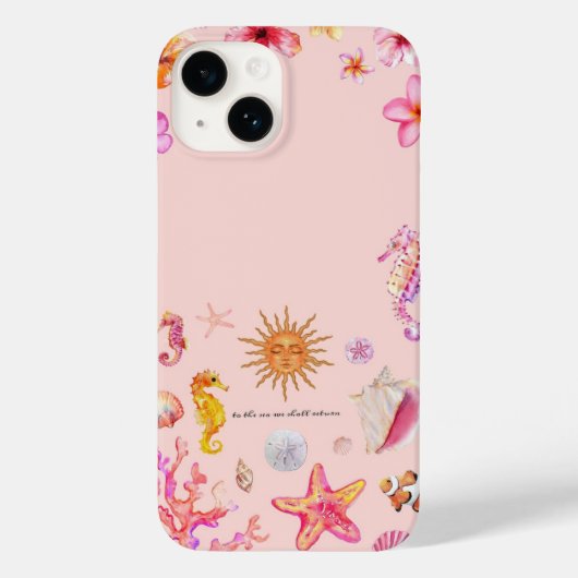 Coastal Serenity Summer Collage Case-Mate iPhone Hülle (Rückseite)