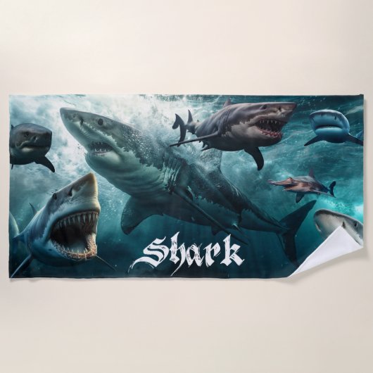 Coastal Shark Attacks Strandtuch (Vorderseite)
