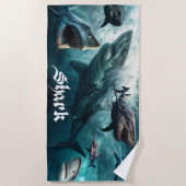 Coastal Shark Attacks Strandtuch (Vorderseite)