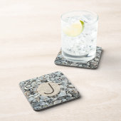 Coastal Shells Initial Accent Getränkeuntersetzer (Rechte Seite)