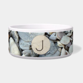 Coastal Shells Initial Pet Style Napf