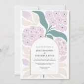 Coastal Spring Floral Modern Spring Wedding Einladung (Vorderseite)