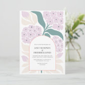 Coastal Spring Floral Modern Spring Wedding Einladung (Stehend Vorderseite)