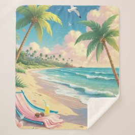 Coastal Spring Serenity - Gemütlich Sherpadecke
