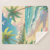 Coastal Spring Serenity - Gemütlich Sherpadecke (Vorderseite (Horizontal))