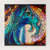 Coastal Stained Glass Jigsaw Puzzle (Horizontal)