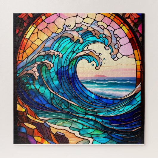 Coastal Stained Glass Jigsaw Puzzle (Vertikal)