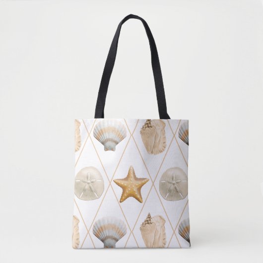Coastal Starfish and Seashells Tasche (Vorderseite)