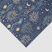 Coastal Starlight Feuerwerk Muster Seidenpapier (Ausschnitt)