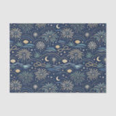 Coastal Starlight Fireworks Pattern Seidenpapier (Vorderseite)
