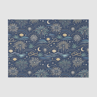Coastal Starlight Fireworks Pattern Seidenpapier