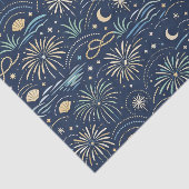 Coastal Starlight Fireworks Pattern Seidenpapier (Ausschnitt)
