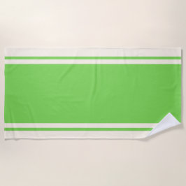 Coastal Stripe Beach Towel - Lime & Cream Strandtuch