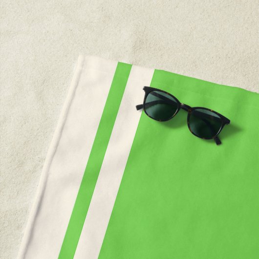 Coastal Stripe Beach Towel - Lime & Cream Strandtuch (Beispiel)