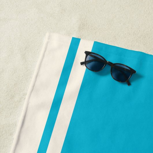 Coastal Stripe Beach Towel - Turquoise & Cream Strandtuch (Beispiel)