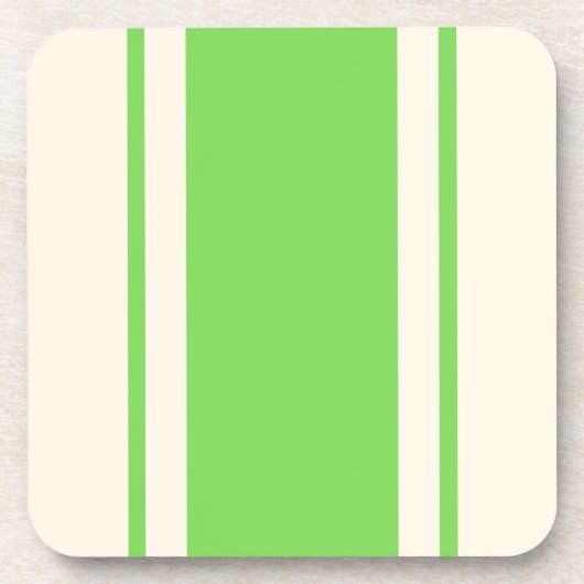 Coastal Stripe Coaster - Lime & Cream Getränkeuntersetzer (Vorderseite)