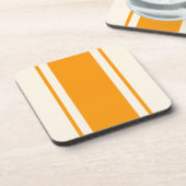 Coastal Stripe Coaster - Orange & Cream Getränkeuntersetzer (Linke Seite)