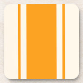 Coastal Stripe Coaster - Orange & Cream Getränkeuntersetzer (Vorderseite)