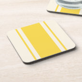 Coastal Stripe Coaster - Yellow & Cream Getränkeuntersetzer (Linke Seite)