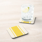 Coastal Stripe Coaster - Yellow & Cream Getränkeuntersetzer (Rechte Seite)