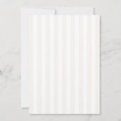 Coastal Stripes Shell Beach Wedding Save The Date (Rückseite)