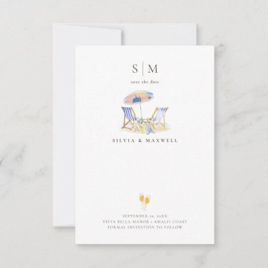 Coastal Summer Beach | Photo Save The Date (Vorderseite)