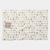 Coastal Summer Getaway Monogram Geschirrtuch (Horizontal)