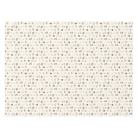 Coastal Summer Getaway - Neutral Pattern Tischdecke (Vorderseite (Horizontal))