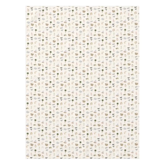 Coastal Summer Getaway - Neutral Pattern Tischdecke (Vorderseite)